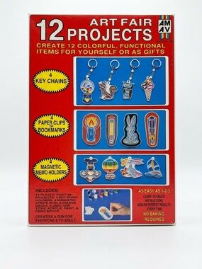 AMAV Art Fair 12 Projects Vintage Craft Kit 1989 Sealed